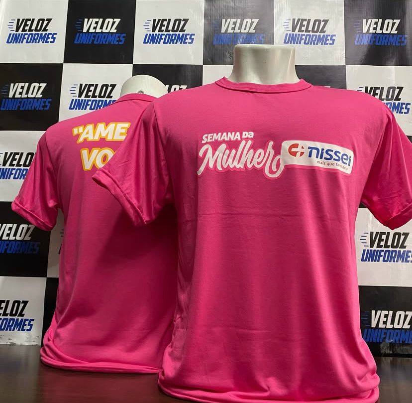 Camiseta Nissei iemana da Mulher — evento corporativo
