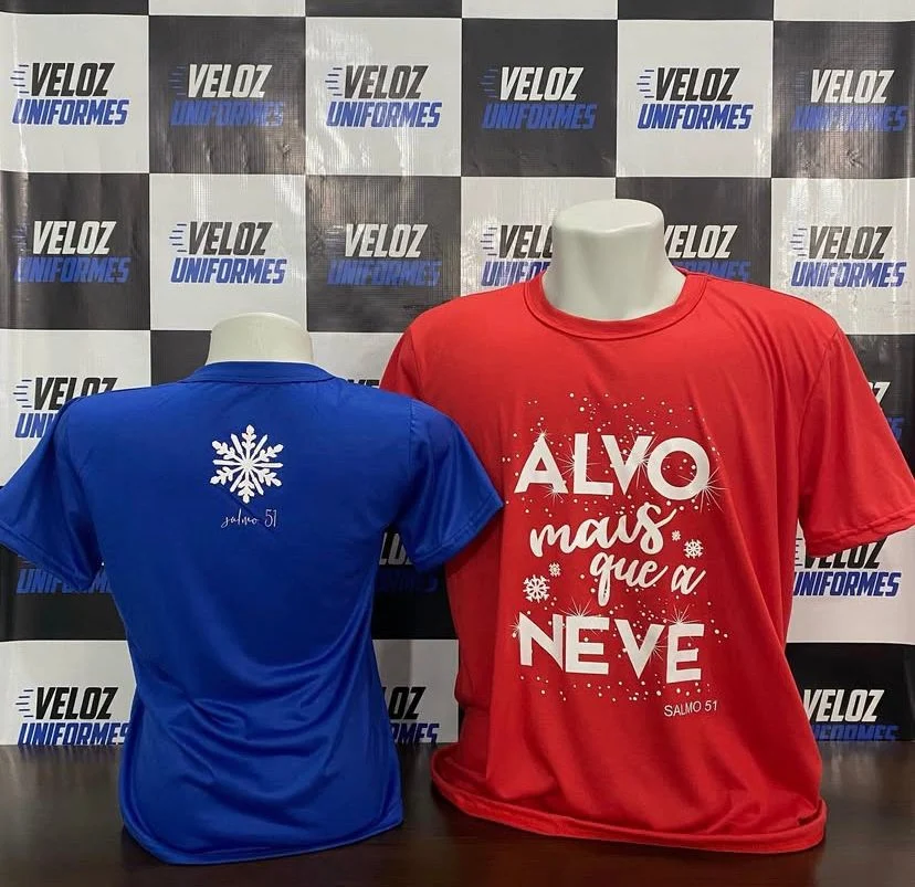 Camiseta baby look personalizada produzida pela Veloz Uniformes